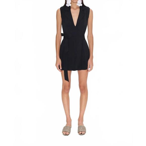 NEW SIMON MILLER knit zaca mini dress in black